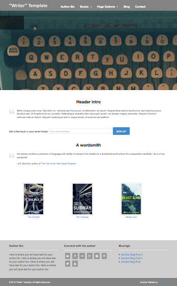 “Writer” Template
